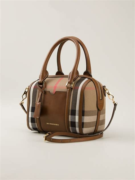 burberry small house check sartorial bowling bag|Burberry Brown 'Sartorial House' Check Mini Bowling Bag.